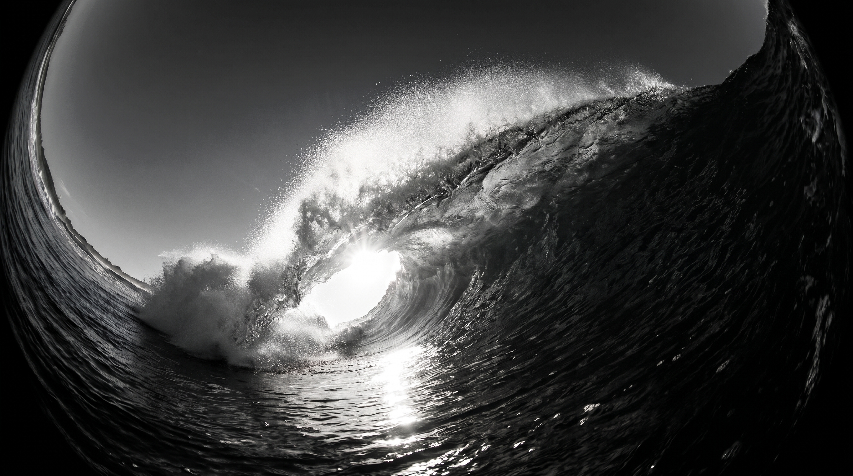 View from inside a breaking wave
